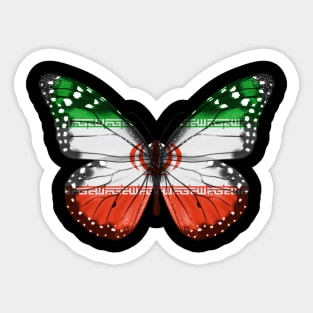 Iranian Cat Flag  Butterfly - Gift for Iranian Cat From Iran Sticker